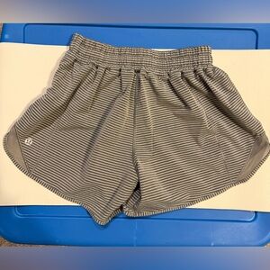 Lululemon Athletica Gray Striped Athletic Shorts